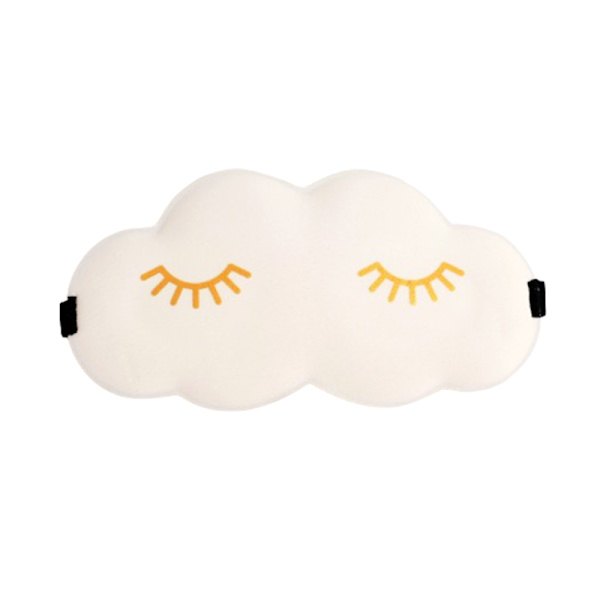 3D-molnsömnmask med guldfärgade ögonfransar Beige