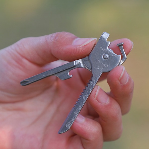6-i-1 Foldbar Mini Kniv Multifunktionel Nøglering Værktøj