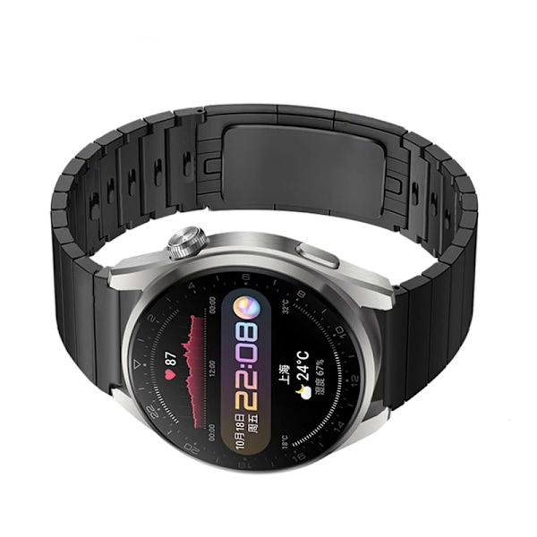 Ruostumattomasta teräksestä valmistettu kellon ranneke Huawei GT3/GT2 Pro 46 mm:n kellolle - Harmaa