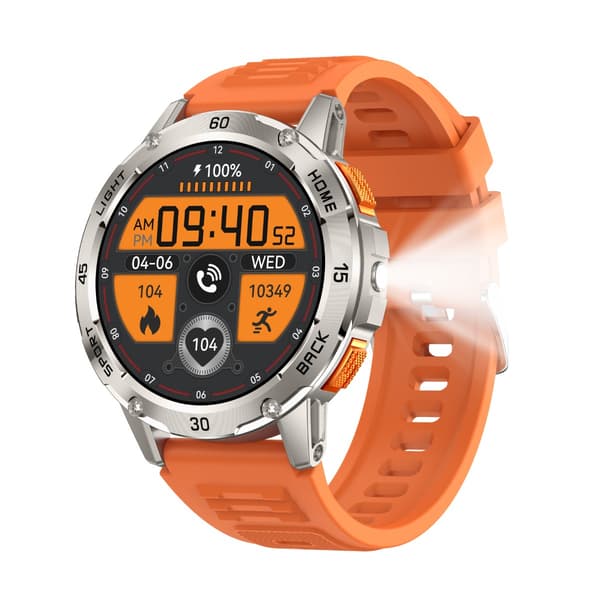 Multifunktionell Smartwatch med Hälsoövervakning och Bluetooth-samtal, kompatibel med Android & iOS Orange Orange