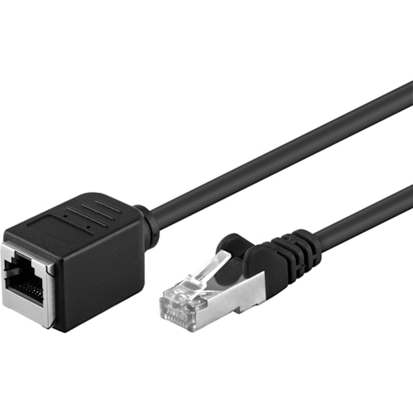 CAT 5e forlængerkabel, F/UTP, sort