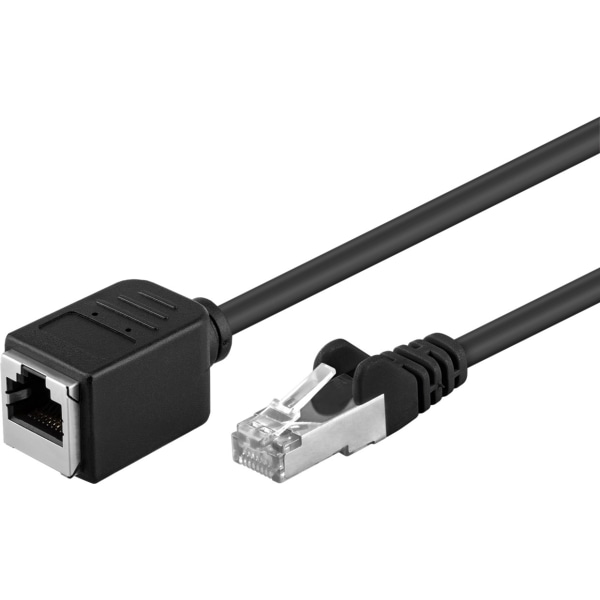 CAT 5e förlängningskabel, F/UTP, svart