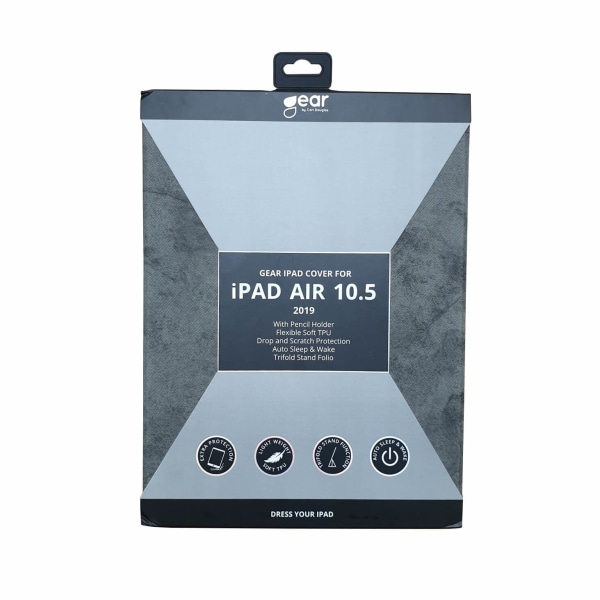 GEAR iPadfodral Grå iPad Air 10,5" 2019 plats för Apple Pencil