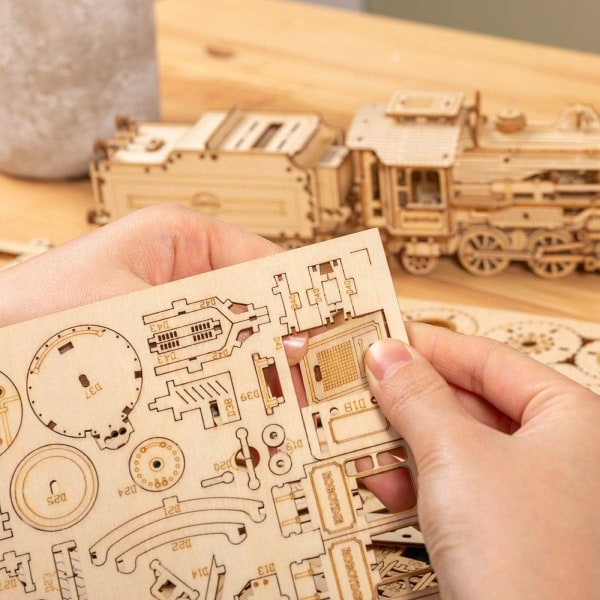 3D-puslespil DIY Træbygning Modeltog Model