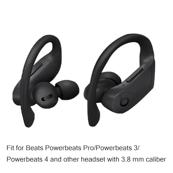 Ørepropper 3,8 mm Beats Powerbeats Pro/Powerbeats 3/Powerbeats 4 Sort