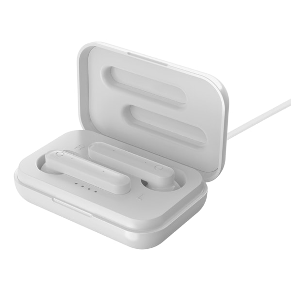 T110 TWS earbuds charging case  BT 5 matte white
