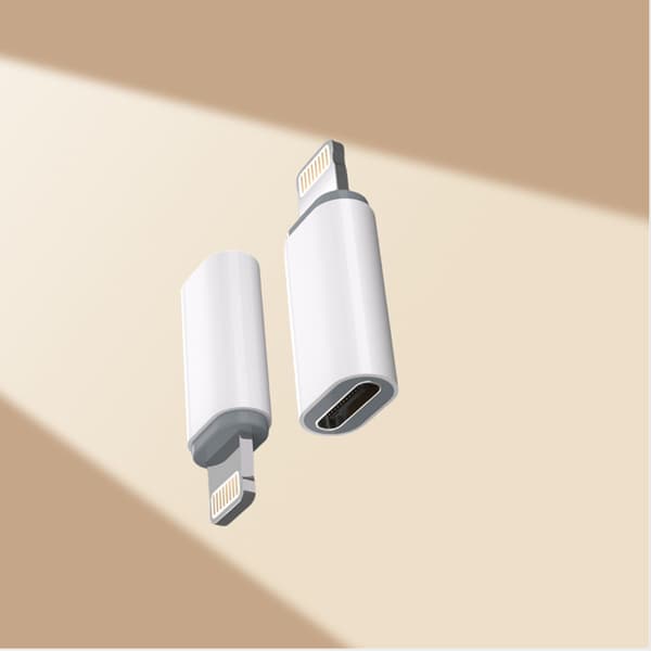 FA03 USB-A - Type-C -sovitin - Apple-tyylinen valkoinen