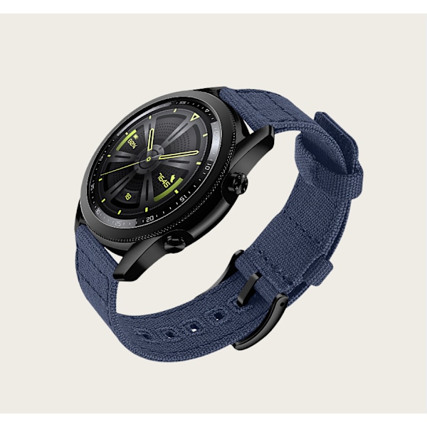 Vävd Canvas Quick Release Klockarmband för Huawei GT4 Blå 20 mm