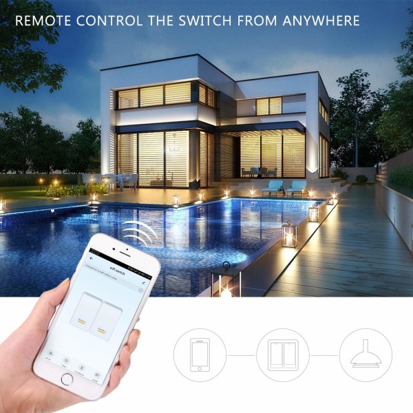 INF Smart switch - Wifi strömbrytare 2-polig