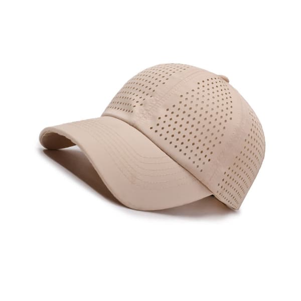 Andningsbar mesh-polyester keps – solkeps för sommarcykling och utomhusbruk, justerbar passform, stora meshpaneler, snabb-torkning och lättviktskomfor Khaki