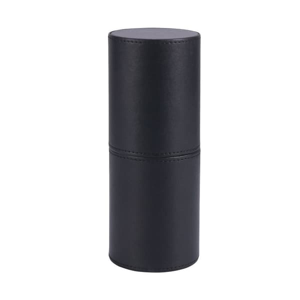PU Läder Sminkborsthållare Organizer Black Black