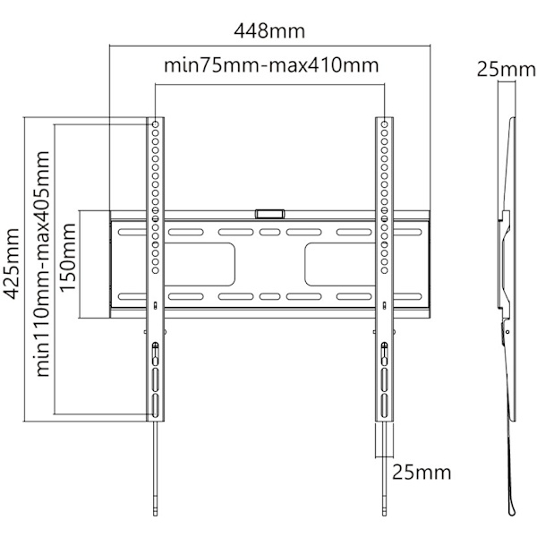 TV-väggfäste FIXED (M)