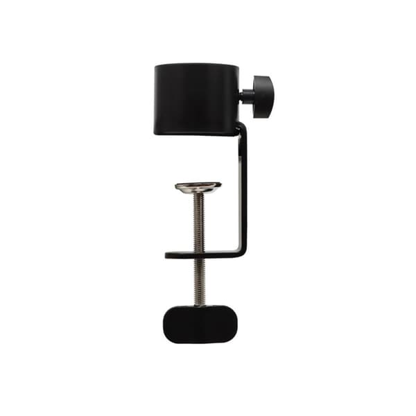 Mikrofonklemme til boomarm og skrivebord – c-clamp til podcasting, streaming og indholdsskabelse, plast og rustfrit stål, dobbeltfunktion