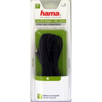 HAMA Lydkabel 3,5 mm-2xRCA Sort 5 m