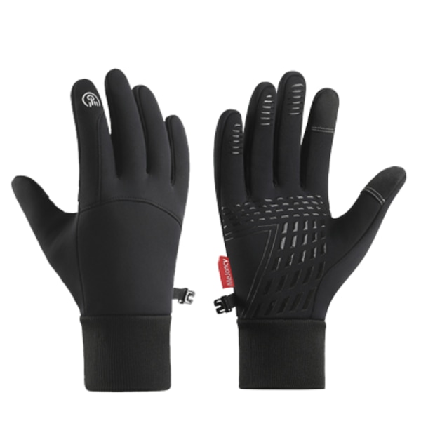 Vintervarma handskar, pekskärm aktiverad, vindtät/vattentät 1 par Svart L