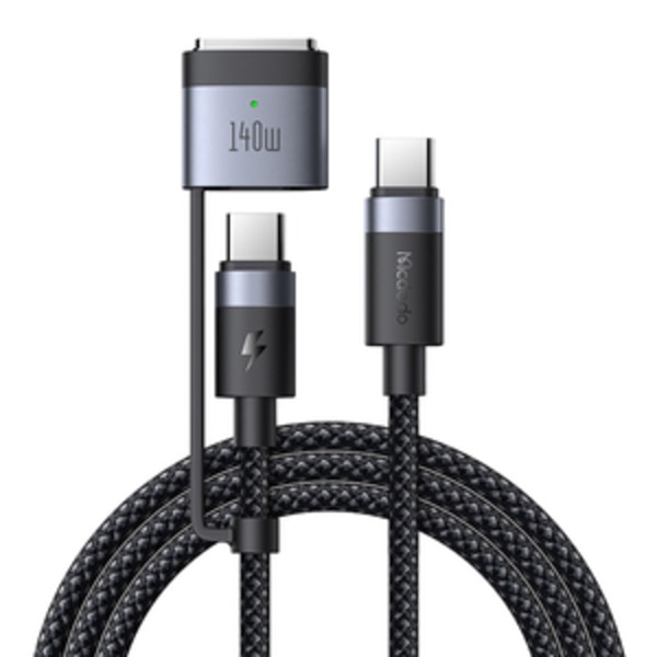 2-i-1 USB-C till USB-C + Magsafe 3-kabel Mcdodo CA-0140, 2m (svart)