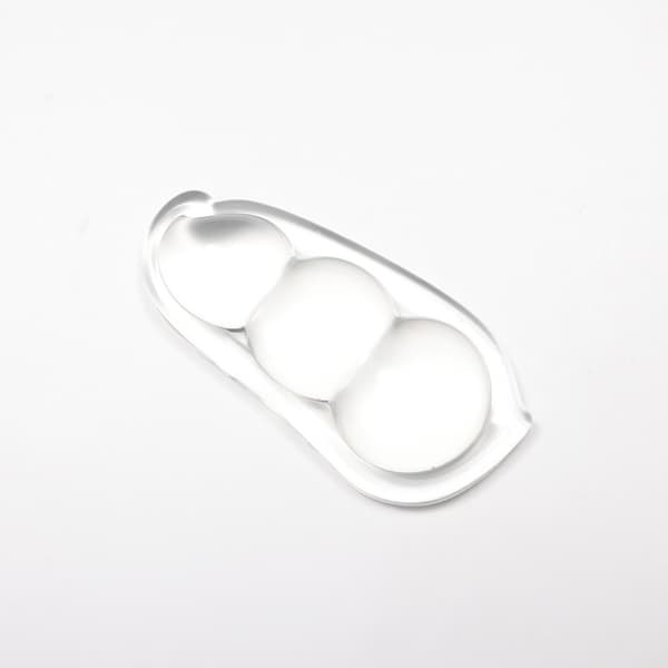Gennemsigtig Silikone Musemåtte - Ergonomisk Design for Komfort White White