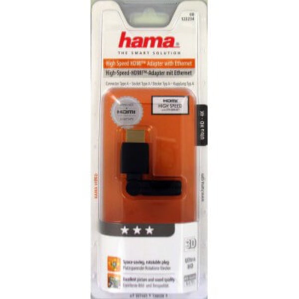 HAMA Adapter HDMI Rotation Hona-Hane Guld Svart