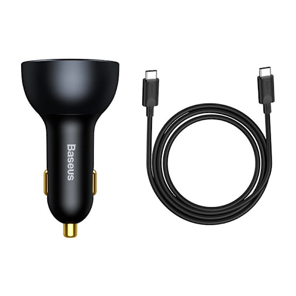 Billaddare Baseus Qualcomm, USB, 2x USB-C, 160W (grå)