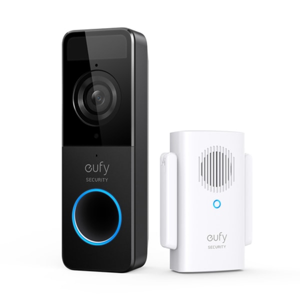Eufy Video Doorbell 1080p, Svart, Vit, Hem, IP65, 1600 x 1200 pi