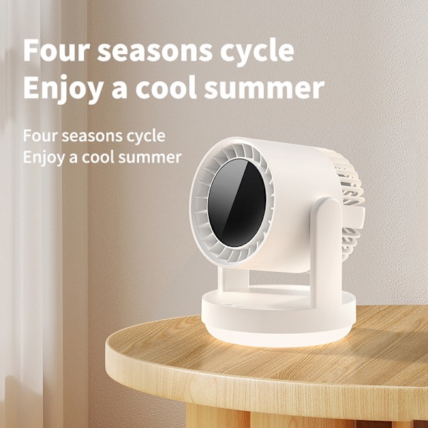 ZK06 Desktop Circulating Fan med natlys White White
