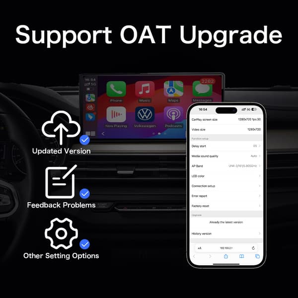 Trådløs CarPlay-adapter: USB Plug-In Smart Car Dongle