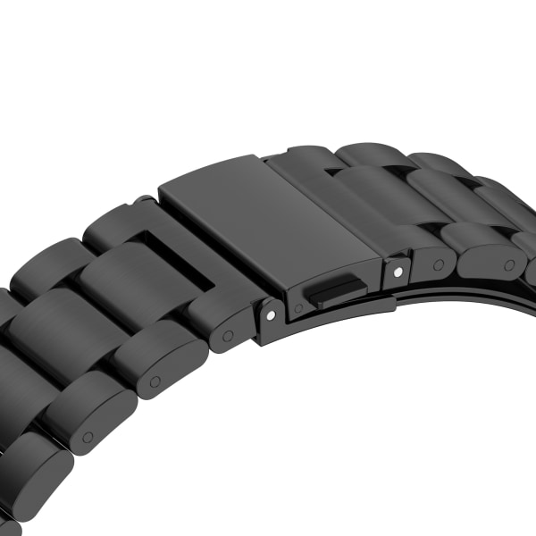 Klockarmband 22 mm Huawei Watch GT/Magic/TicWatch Pro rostfritt Svart