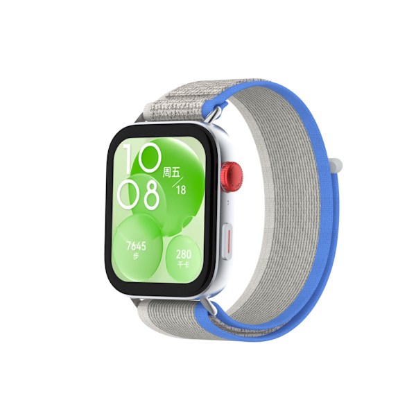 Huawei Watch Fit 3 nylonrem Grå+blå