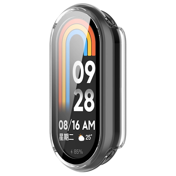 Xiaomi Mi Band 9/9 NFC etui med skærmbeskytter i hærdet glas Gennemsigtig