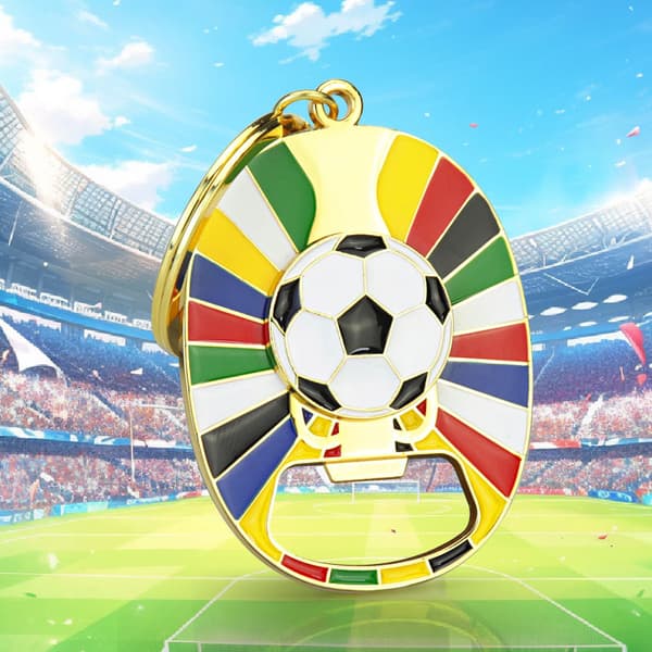 UEFA Euro 2024 nøglering - flaskeåbner i guld