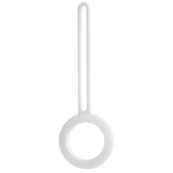 Apple AirTag case, silicone, hanger, white