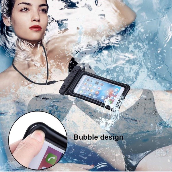 Flydende vandtæt mobiltaske Universal Sort 2-pak