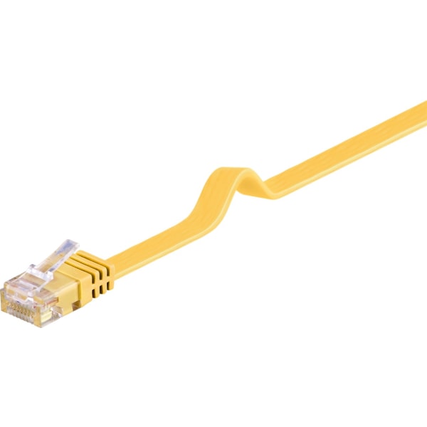 CAT 6 platt patchkabel, U/UTP, gul
