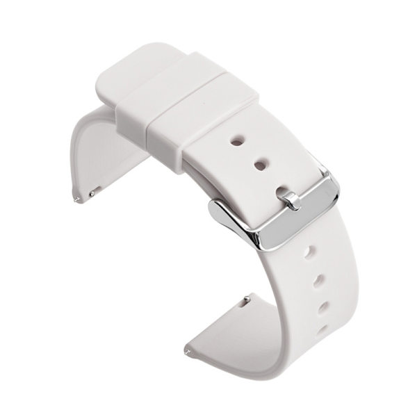 Universalt Klockarmband i Silikon Vit 21 mm