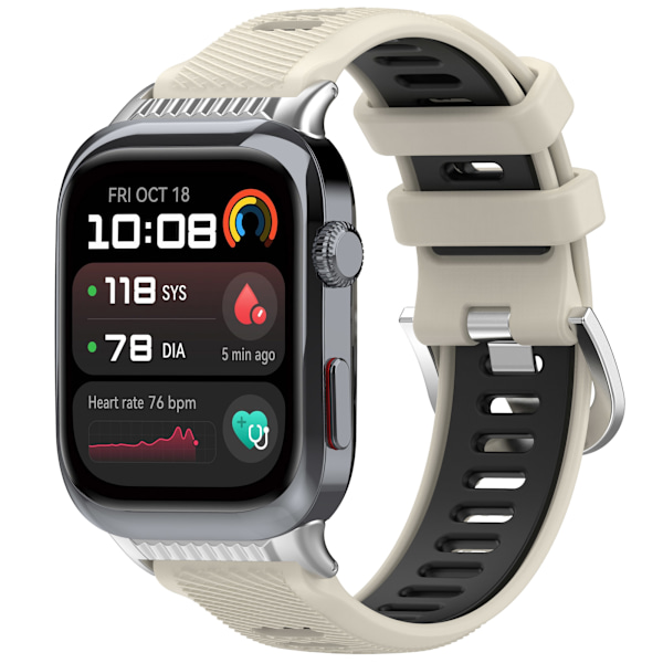 Silikone urrem til Huawei Watch D2 Beige+sort