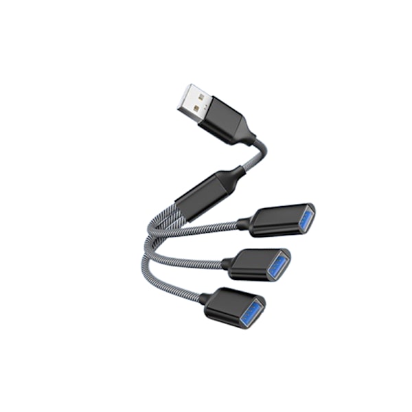 USB Hub Splitter - 3 Portar Svart