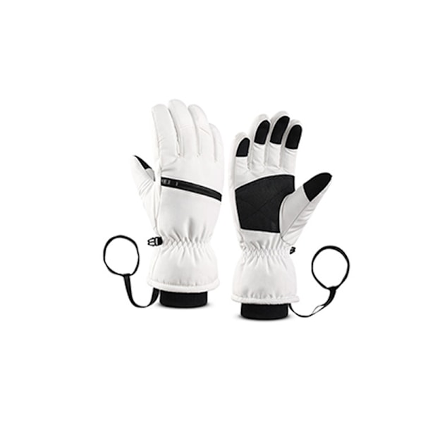 Skidhandskar - Five Finger Style Vit XS