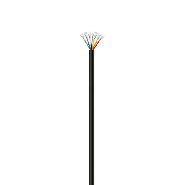Sort UL2464 30AWG 6-leder ledning - 1 meter: Fleksibelt PVC multileder kabel
