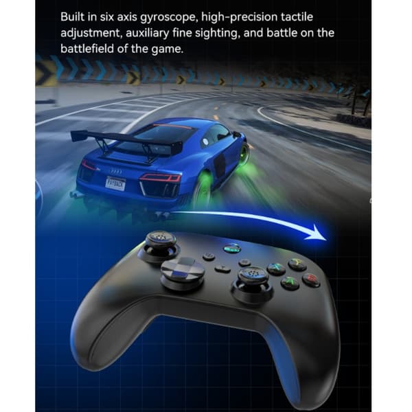 G6 Switch Bluetooth 5.3 Game Controller med Hall Effect Joysticks til Android, iOS, PC og Switch Grey Grey