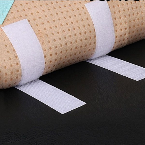 Sammenlåsende tape monteringstape til tæppe, sofapuder 8-par Hvi Hvid 100 x 150 mm