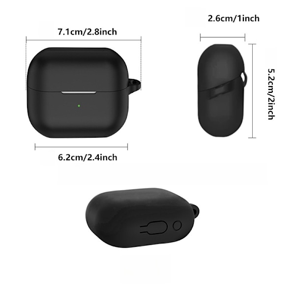 Beskyttende silikone etui sæt til Samsung Galaxy Buds3/Buds3 Pro Mørkeblå