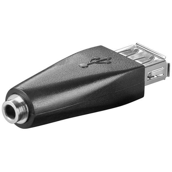 USB-A till jackadapter, svart