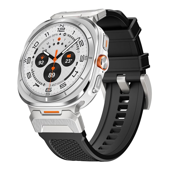 Samsung Watch 7 Ultra Tactical Urrem Sort + Hvid