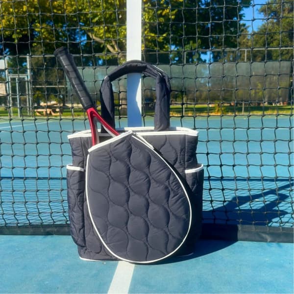 Multifunktionell axelväska badminton racketväska Black Black