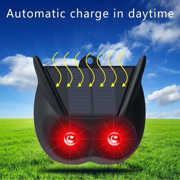 Solar Alarm Blinkande Avskräckare (2-Pack) - Solcellsdriven Säkerhetsblixtljus