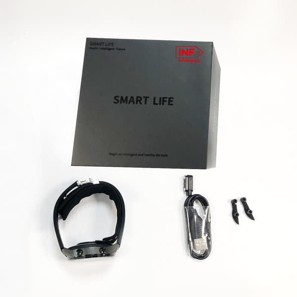 Smartwatch med blodsyre- och blodtrycksmätare Black Black
