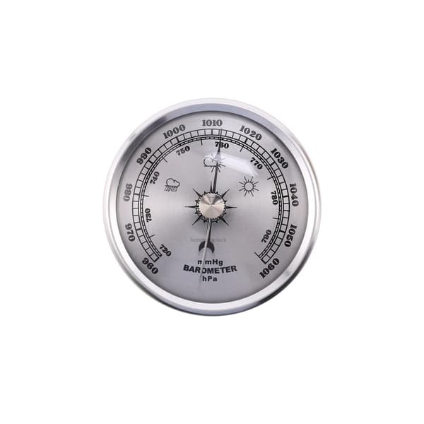 70mm Analog Barometer - Noggrann Väderstationsinstrument för Hemmabruk Silver Silver