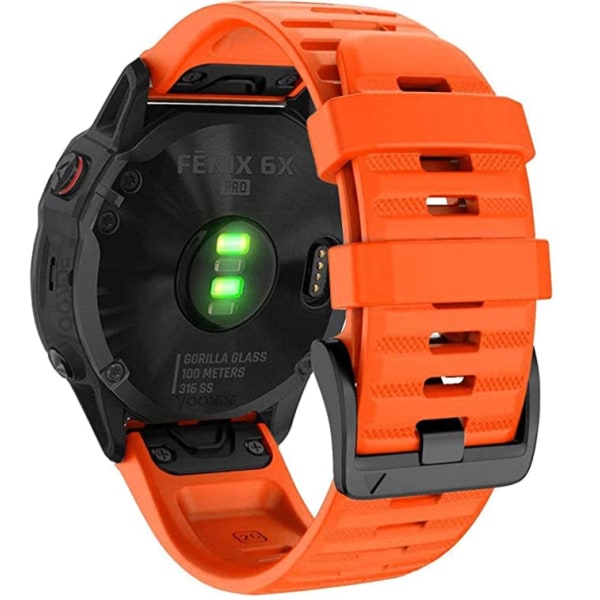 INF Garmin armband 26 mm Fenix 6X/5X Plus/3HR/Descent MK1 silikon Orange