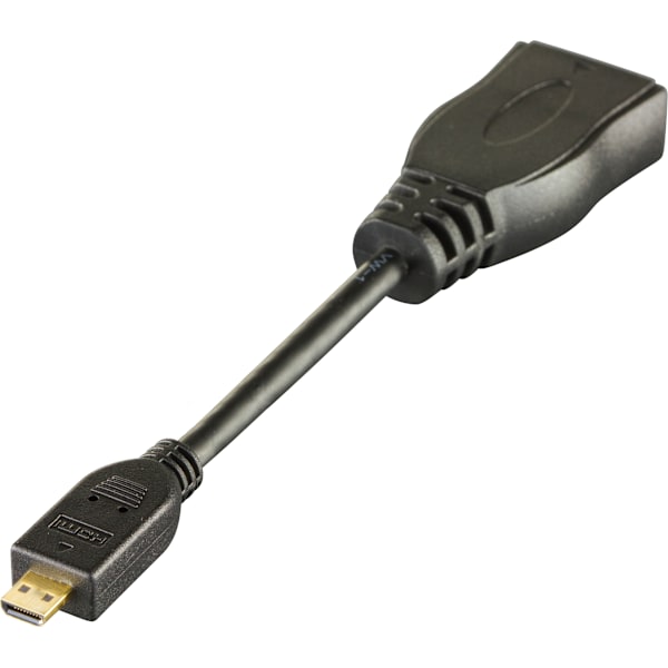 HDMI High Speed ​​adapter, Micro HDMI ma - HDMI fe, 0.1m, bl