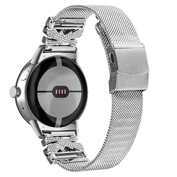 Ruostumattomasta teräksestä valmistettu kellonranneke Google Pixel Watch1/2:lle Musta